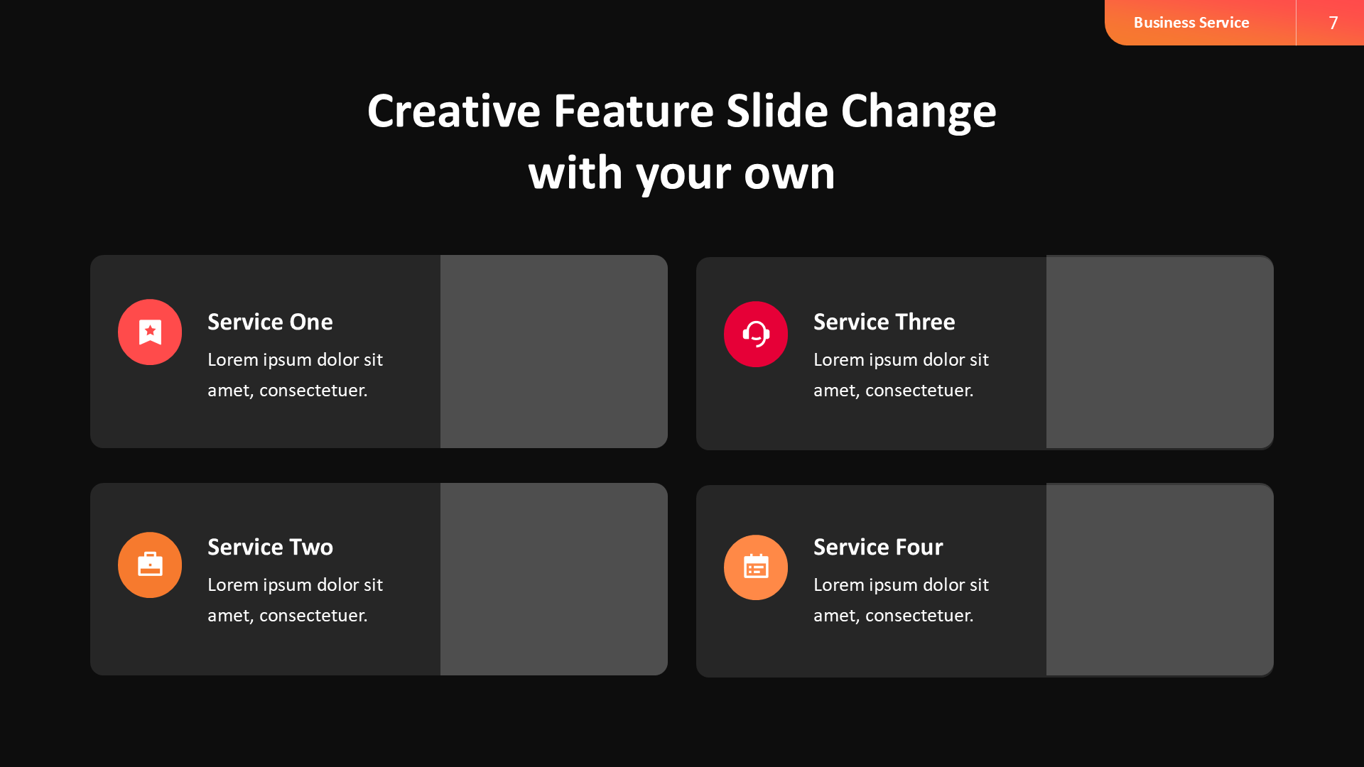 Service Business - Dark (no Image) slide 7